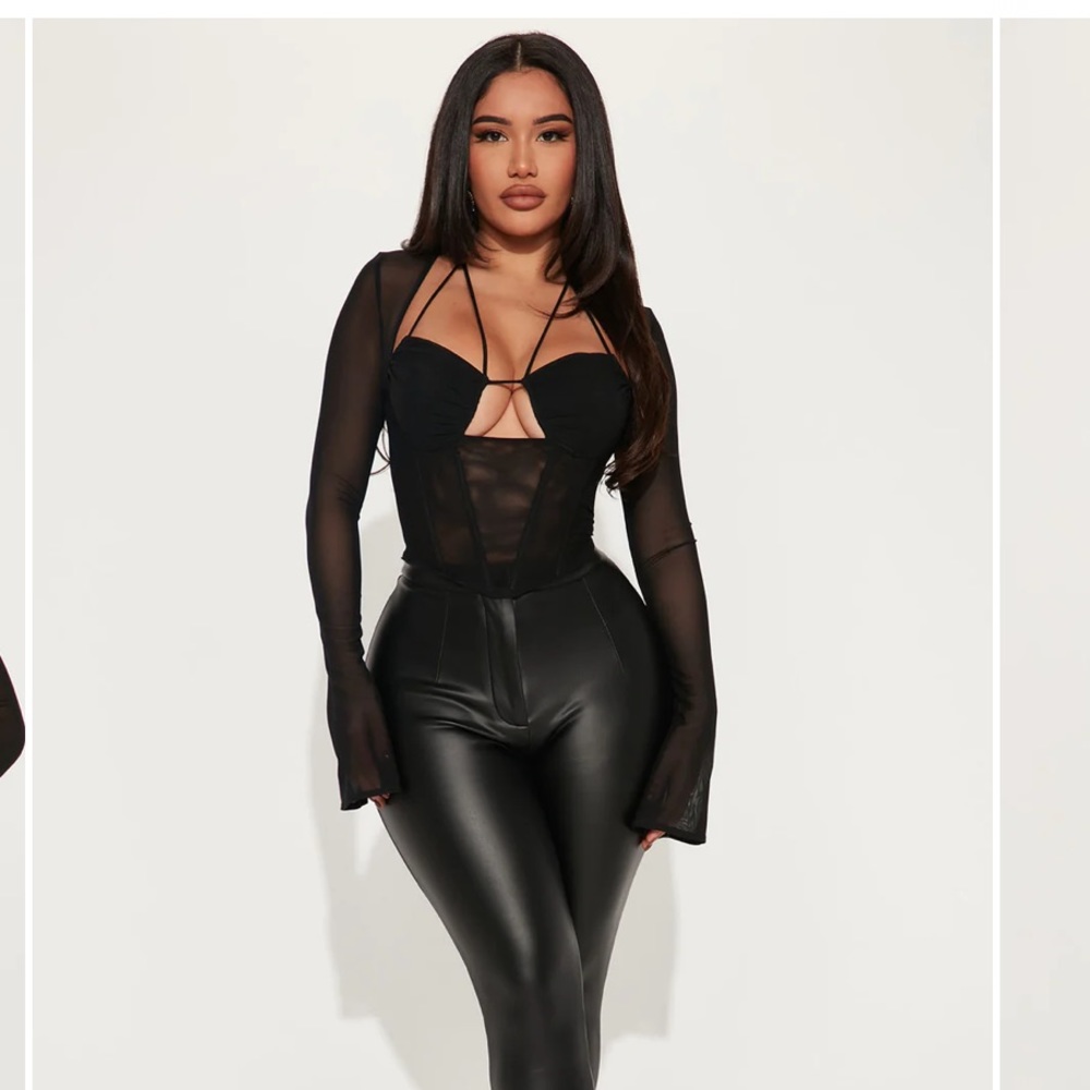 Mesh corset top